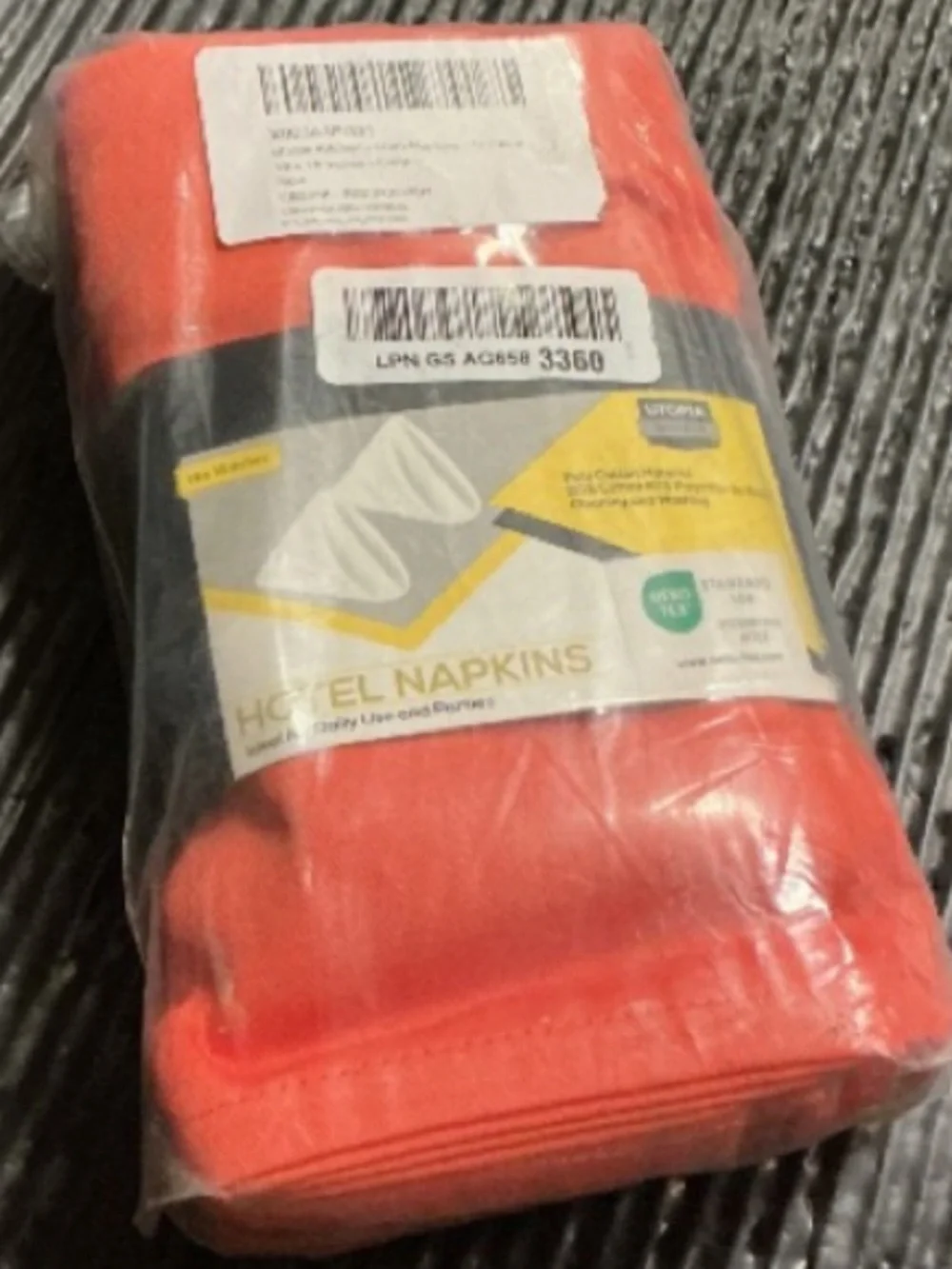 CORAL Cloth Napkins Absorbent Cotton Blend SQUARE 18x18” (12-pack)